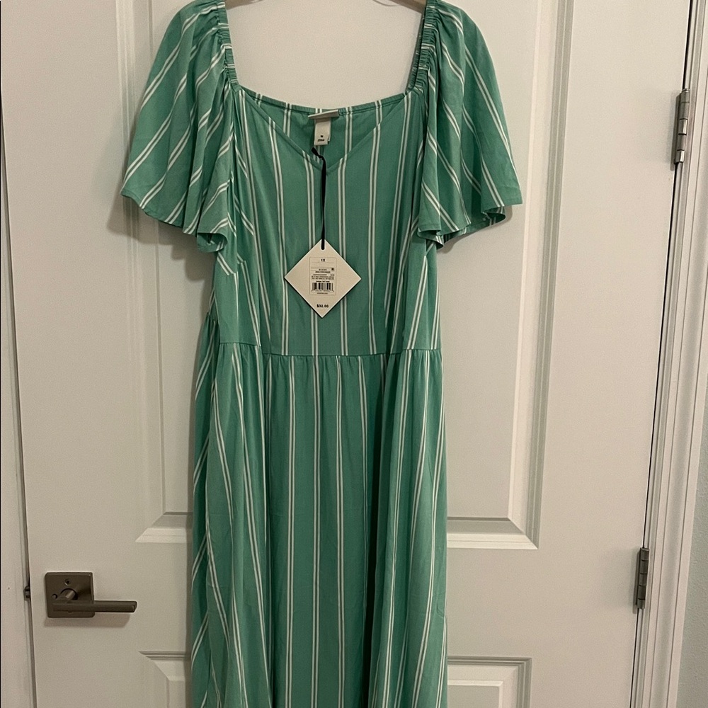 Green Striped Dress